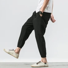 MRDONOO китайский стиль хлопок мужские повседневные шаровары мешковатые и удобные большие размеры 5XL спортивные штаны мужские брюки QT713-K41