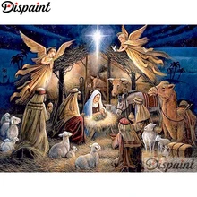 Dispaint полная квадратная/круглая дрель 5D DIY Алмазная картина "религиозная Подвеска" Иисус "" вышивка крестиком 3D домашний декор A10381