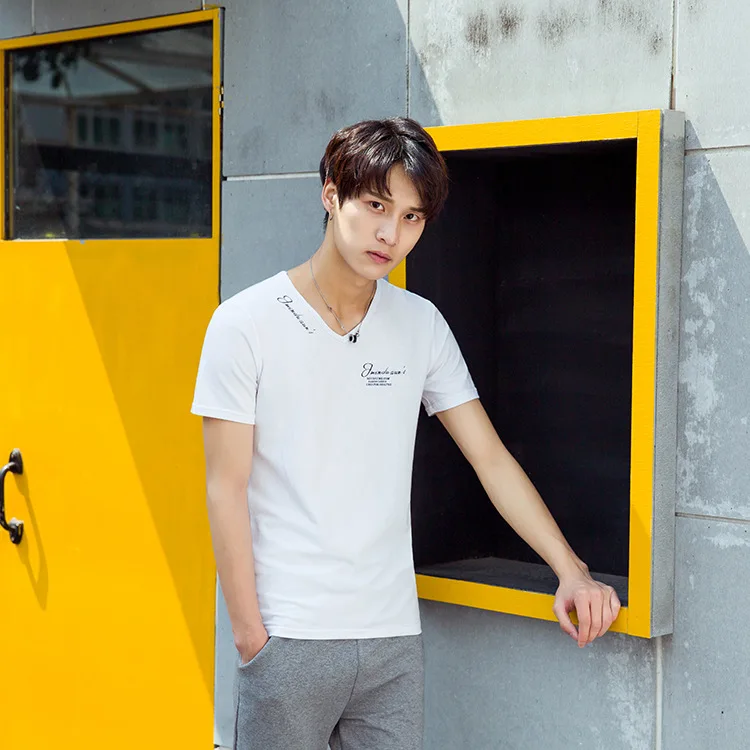 

Men's T Shirt Checkered O Neck Casual Slim Comforty T Shirt