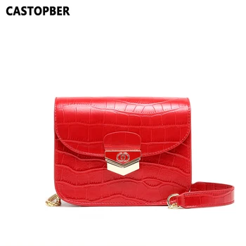 

New Women Messenger Bags 2020 Summer Fashion Women Bag Chain Crossbody Shoulder Bag Split Leather Cowhide Designer Female Famous