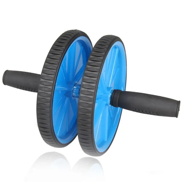 US $14.11 Keep Fit Wheels Dual No Noise Abdominal Wheel Ab Roller Indoor Trainer Fitness Equipment Gym Exerci