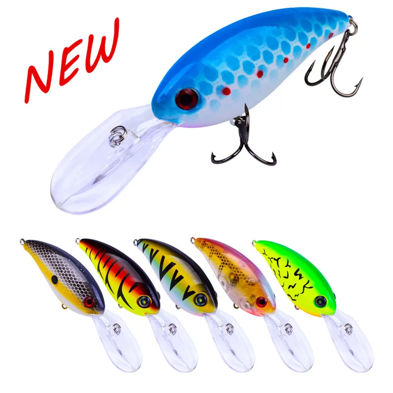 

1 Pcs/ New Artificial Realistic 3D Fisheye 10CM-14.5G Plastic Fishing Bait Mi Ruo Lui Bait 6# Hook