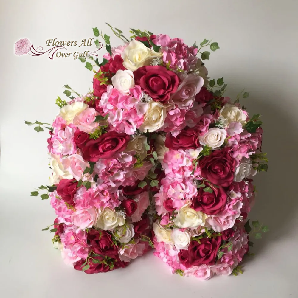 

Artificial flowers Table centerpiece flowers silk rose Wedding arch square pavilion corners decorative