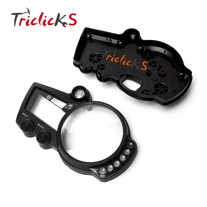 

Triclicks Black Motorcycle Parts ABS Speedo Meter Gauge Tachometer Case Cover Motor Instrument For Yamaha YZF R1 2002-2009 New