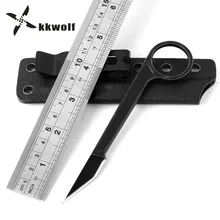 KKWOLF Малый Тактический охотничий нож на открытом воздухе кемпинг выживания ножи мульти скальпель резной обороны Карманный палец ключ прямой faca