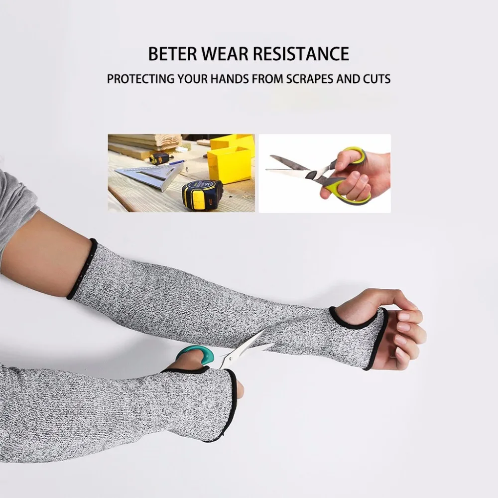 

Safety Arm Gloves Sleeve Anti Cut Puncture Proof Guard Bracers Protector Sport Drive Work Arm Protective Gloves A16 19 Dropship