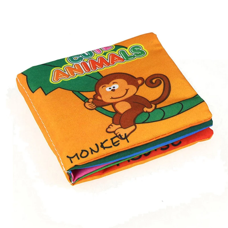 

New Soft Cloth Animal Recognize Baby Intelligence Development Learn Picture Cognize Book For Children Learning Education 20#