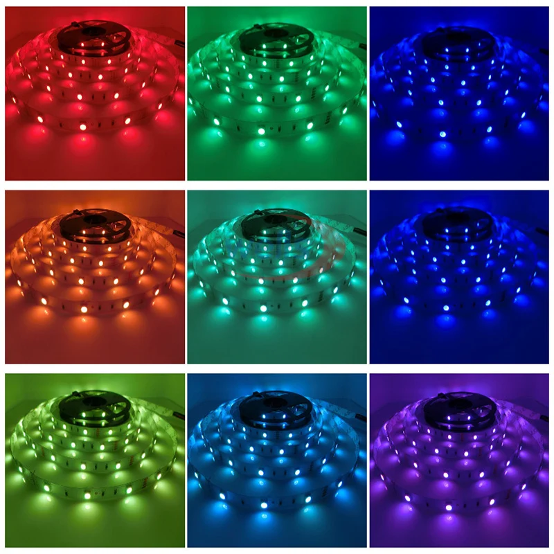 5 м/лот Светодиодная лента 5050 60 Светодиодный s/m гибкий светодиодный светильник белый/теплый белый/синий/красный/зеленый RGB RGBW 5050 Светодиодная лента DC12V