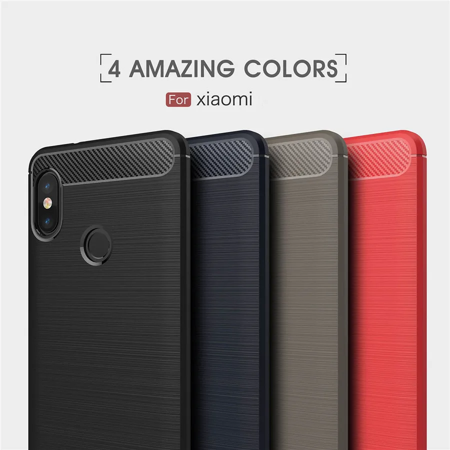 

Xiaomi Redmi Note 6 Pro Cases Cover Silicone Xiaomi Mi 8 Lite 8SE A1 A2 Max Mix 2 2s 3 Armor Carbon TPU Back Cover Rugged Case