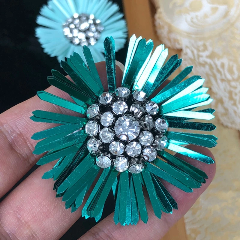 Explosão acessórios diy strass paetês fino flor