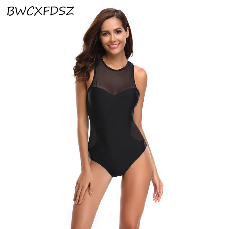 BWCXFDSZ One Piece Swimsuit Women Swimwear Triquini Trikini Sexy Mesh