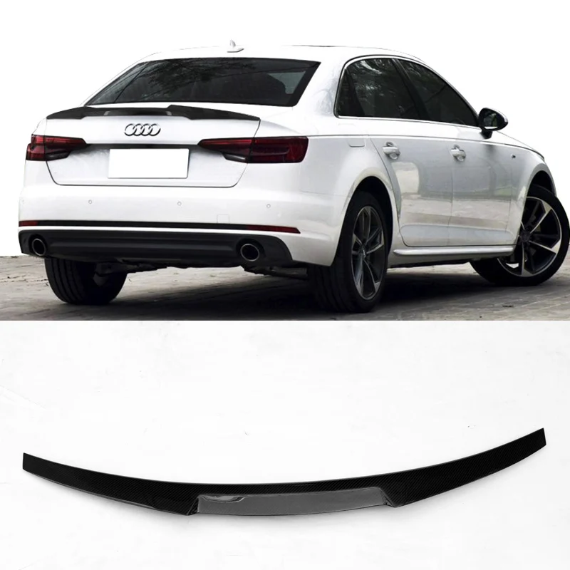 

For Audi A4 B9 M4 style Carbon Fiber Rear Spoiler Wing 2016UP