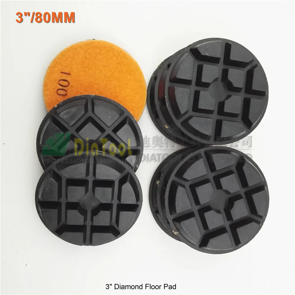 Disco de Lixa Polimento de Piso Shdiatool Chão Diamante 100 Sa622 3 Resina Bond Renovar Almofadas 9pcs 80mm