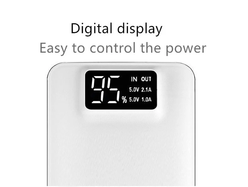 18650 30000mah Power Bank External Battery PoverBank 2 USB LCD Powerbank Portable Mobile phone Charger for Xiaomi MI iphone7 8