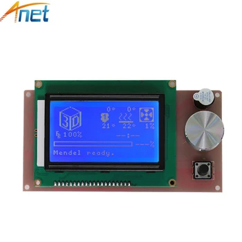 

1Pc RAMPS 1.4 12864 LCD Control Panel 3D Printer Controller Display For Anet A6 3D Printer Reprap i3 with Cable