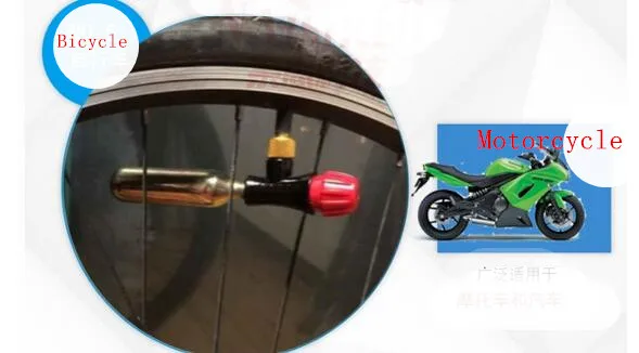 

Motorcycles Tire Repair Tools kits 16g CO2 Cartridge Adapter Pump for Cycling MTB Road Bike Mini Portable Air Inflator Tire