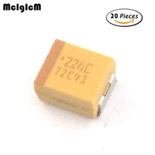 MCIGICM 20 штук B 3528 22 мкФ 16В SMD Танталовый конденсатор