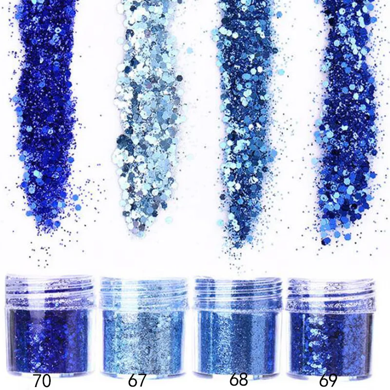 

10ML Nail Glitter Flake Mix 0.2mm-1mm Paillettes Sparkly 3D Hexagon Colorful Holo Sequins Powder 3D Manicure Nail Art Decoration