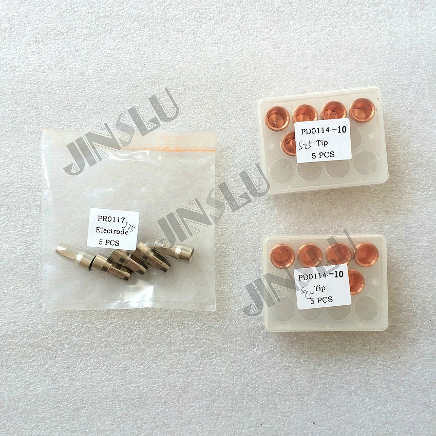 

Free Shipping Trafimet S75 Plasma Torch Consumables PD0114 -10 Tip 1.0mm 10PCS & Electrode PR0117 10PCS