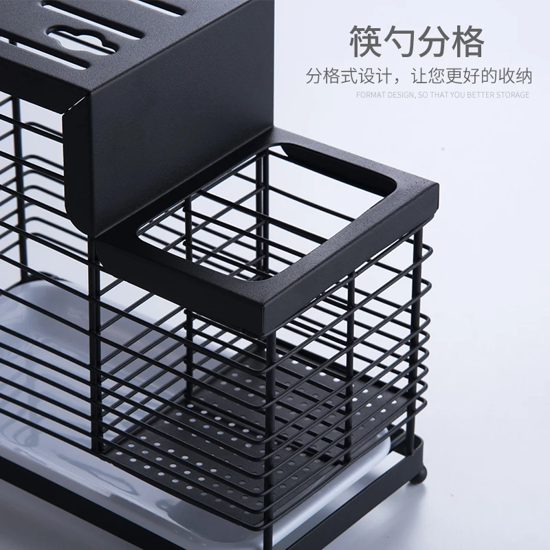 Household Knife Holder Kitchen Shelf Tool Storage Rack Drain Tray Kitchen Appliances Chopsticks Box - 32963066469