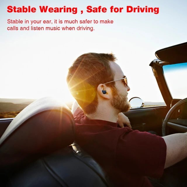 UCOMX U6E Wireless Earphone Bluetooth Earbud In-Ear Mini Single Bluetooth Earphone with Mic Invisible Earpiece for Smartphone