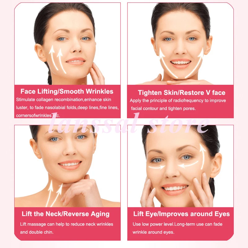 Remoção do Enrugamento Máquina da Beleza do Cuidado da Pele Mini High Intensity Focused Ultrasound Hifu Lifting Facial Ultrasonic Lift rf Led 9 Utensílios de cuidado facial