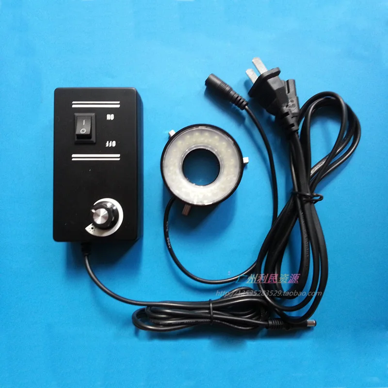

Monocular Microscope Up Illuminator CCD LED Ring Light Source 27mm Inner Diameter Light 40 LED Lights