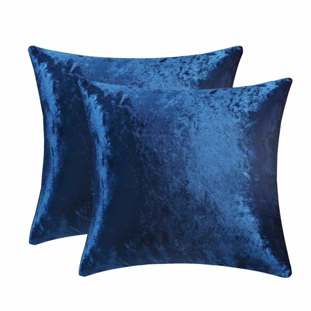 

Decorative Throw Pillow Covers Case Home Decor Soft Velet Gold Cushion Cover for Sofa Bed 2 Pack for 18 x 18 Inch
