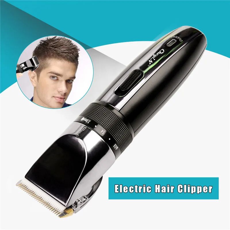 High Quality Low noise Rechargeable Hair Clipper Titanium Ceramic Blade Professional Hair
