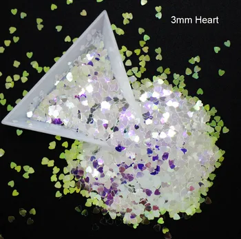 

30g/pack, Star/Heart/Moon/Round Shapes Sequins, Acrylic Shining Blue Purple Colors Slices 3D Nail Art Glitters Paillettes