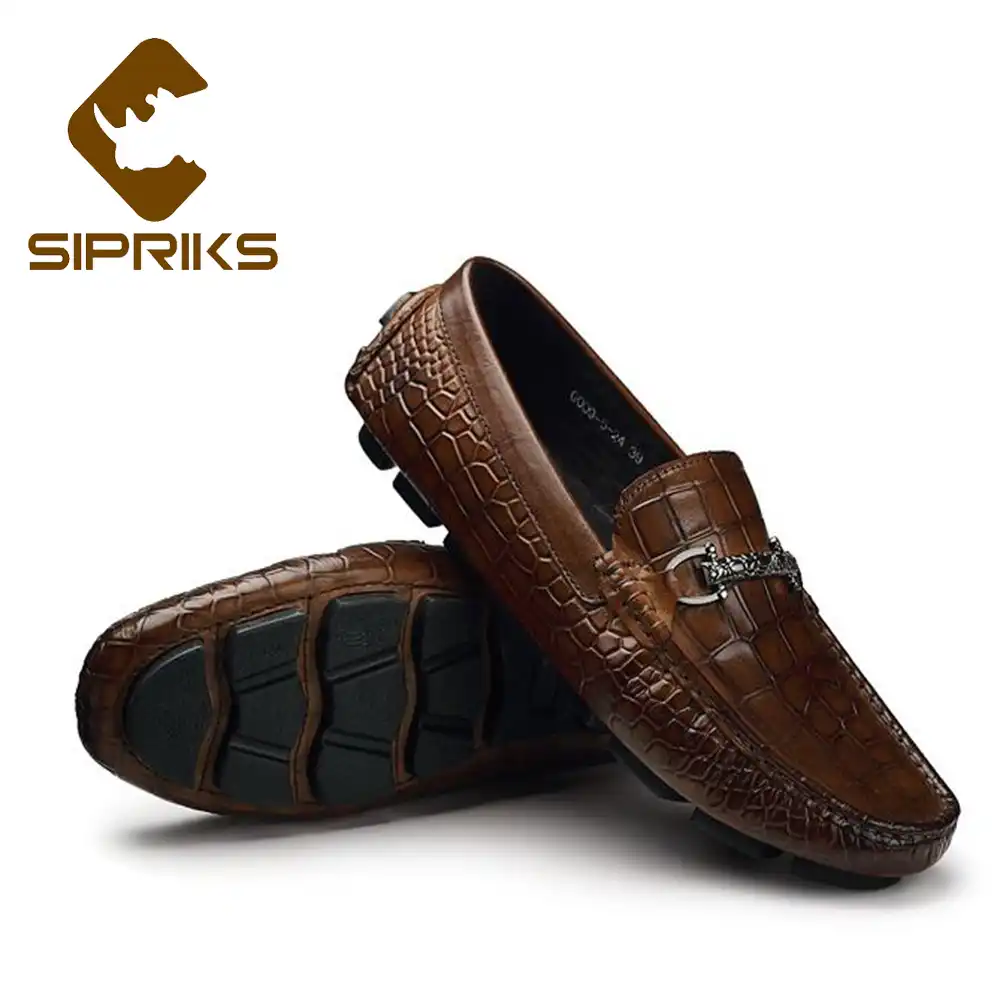 Sipriks Mens Topsiders Loafers Tan 