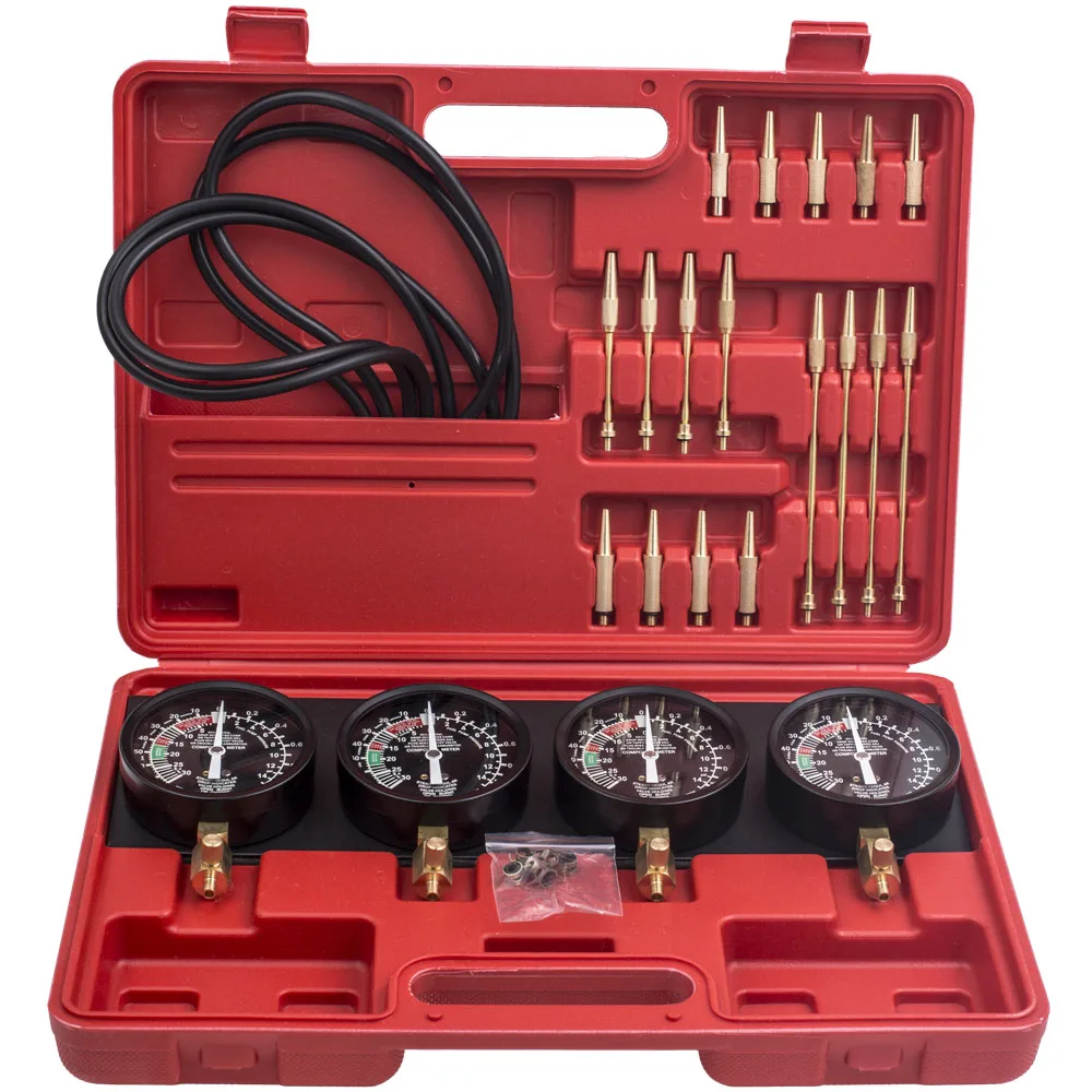 

4Pcs Universal Fuel Vacuum Carburetor Carb Synchronizer Tool Balancer Gauge Tools Set Kit