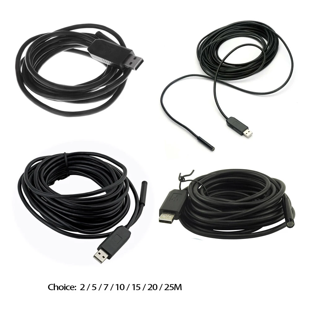 JINGLESZCN wifi эндоскоп камера 7 мм объектив 2 м 5 10 15 20 25 бороскоп Инспекционная USB Endoscopio