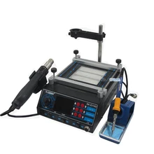 Наладочная станция SAIKE 8310D 220 В или 110 В паяльная станция горячего воздуха+ паяльник+ станция предварительного нагрева 3 в 1