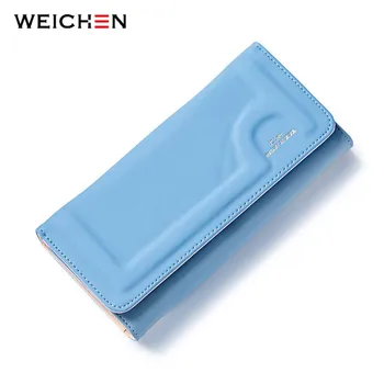 

WEICHEN Soft PU Leather Fashion Women Wallets.Phone Coin Card Pocket Purse Clutch Handbags Carteiras Lady Wristlet Bags