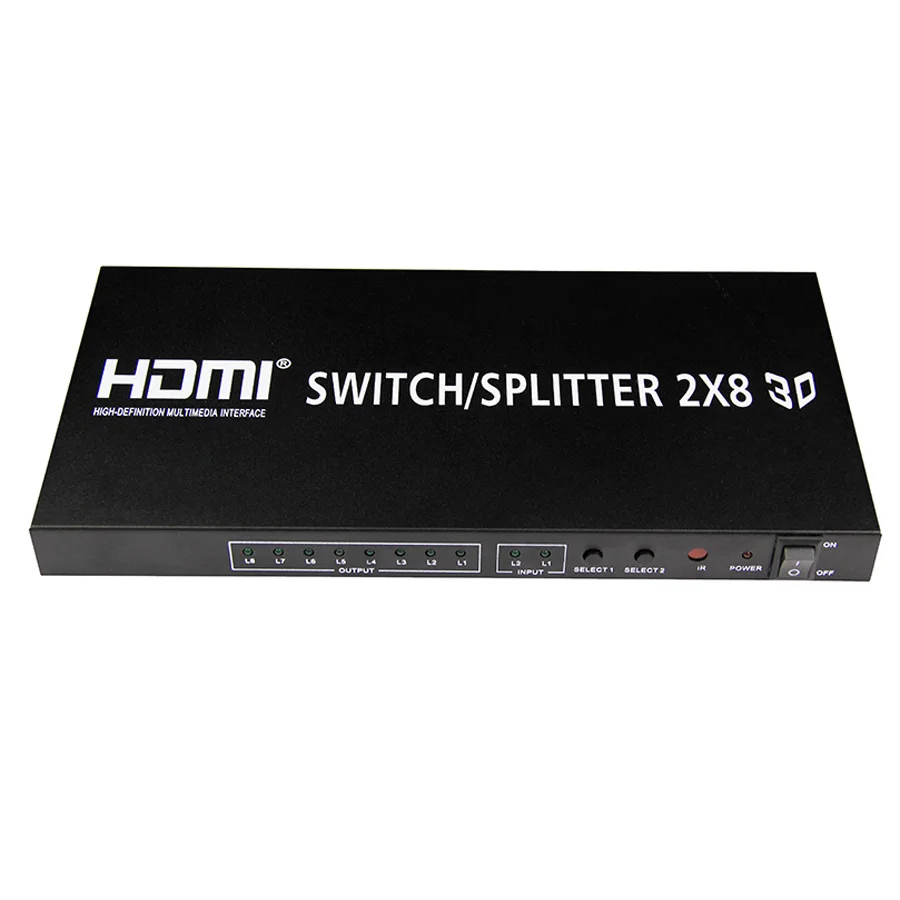 HDMI переключатель сплиттер 2x8 портов порт для XBOX 360 PS4 Smart Android HDTV 1080P 2 входа на 8