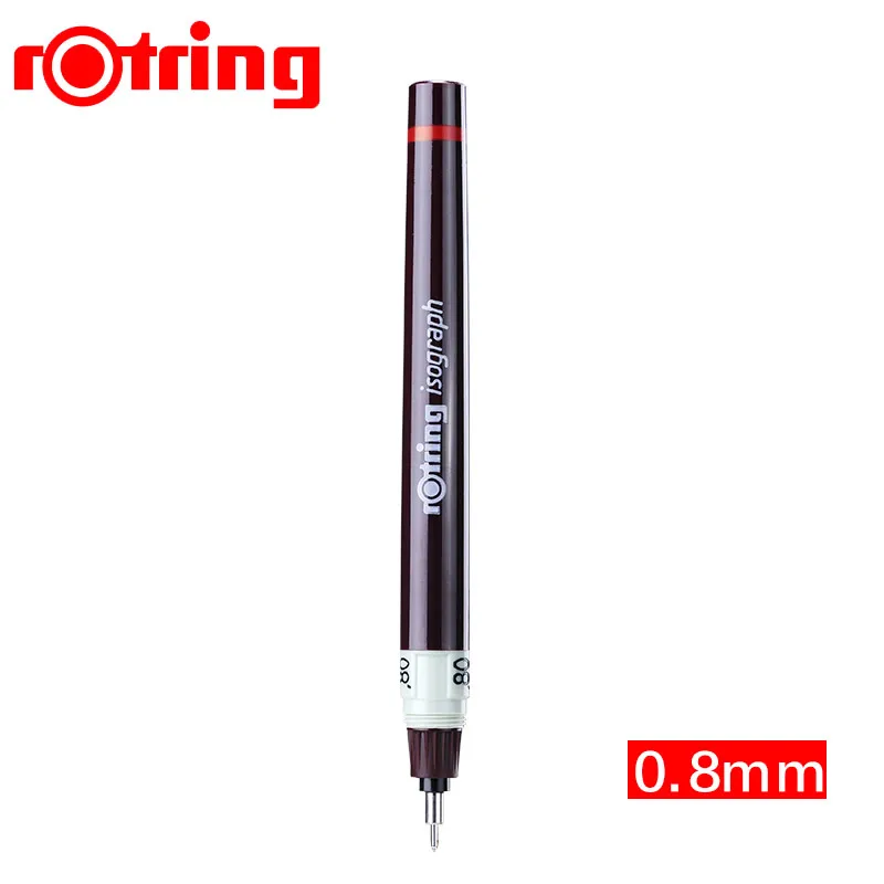 Германия Rotring изограф игольчатая ручка 0,1-0,8 мм ручка для рисования ручная роспись ручка крючок линия ручка с добавляемыми чернилами 1 шт - Цвет: 08MM