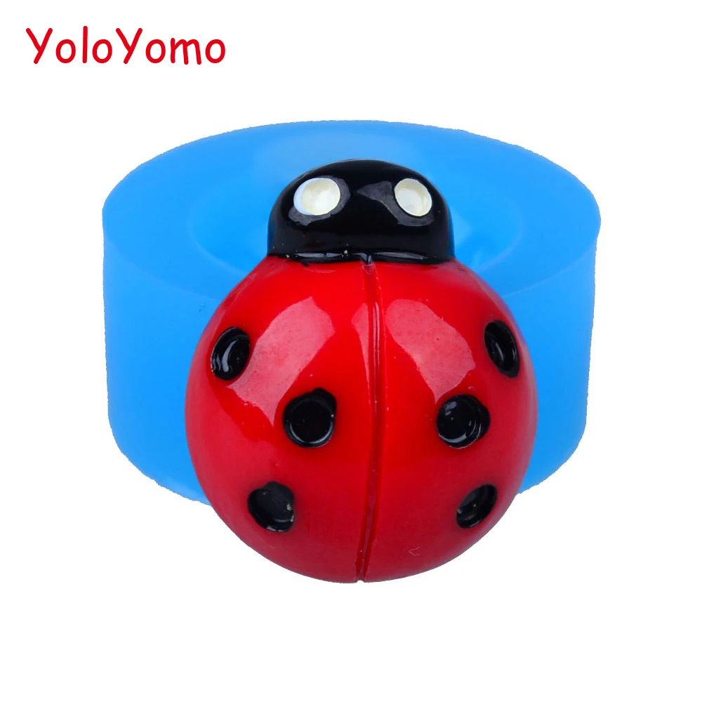 D424YL 25 3 мм Божья коровка Fleixble силиконовая форма-насекомое прессформы кекс Топпер