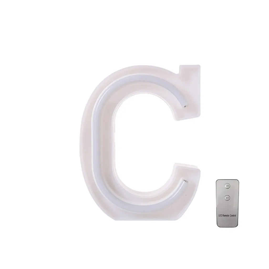 Светодиодный USB буквенный свет белый пластиковый стоящий подвесной A Z и цифровой