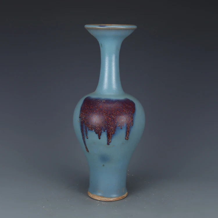 

Antique SongDynasty porcelain vase,Blue glaze red spotte bottle,Hand-painted crafts,Decoration,Collection&Adornment