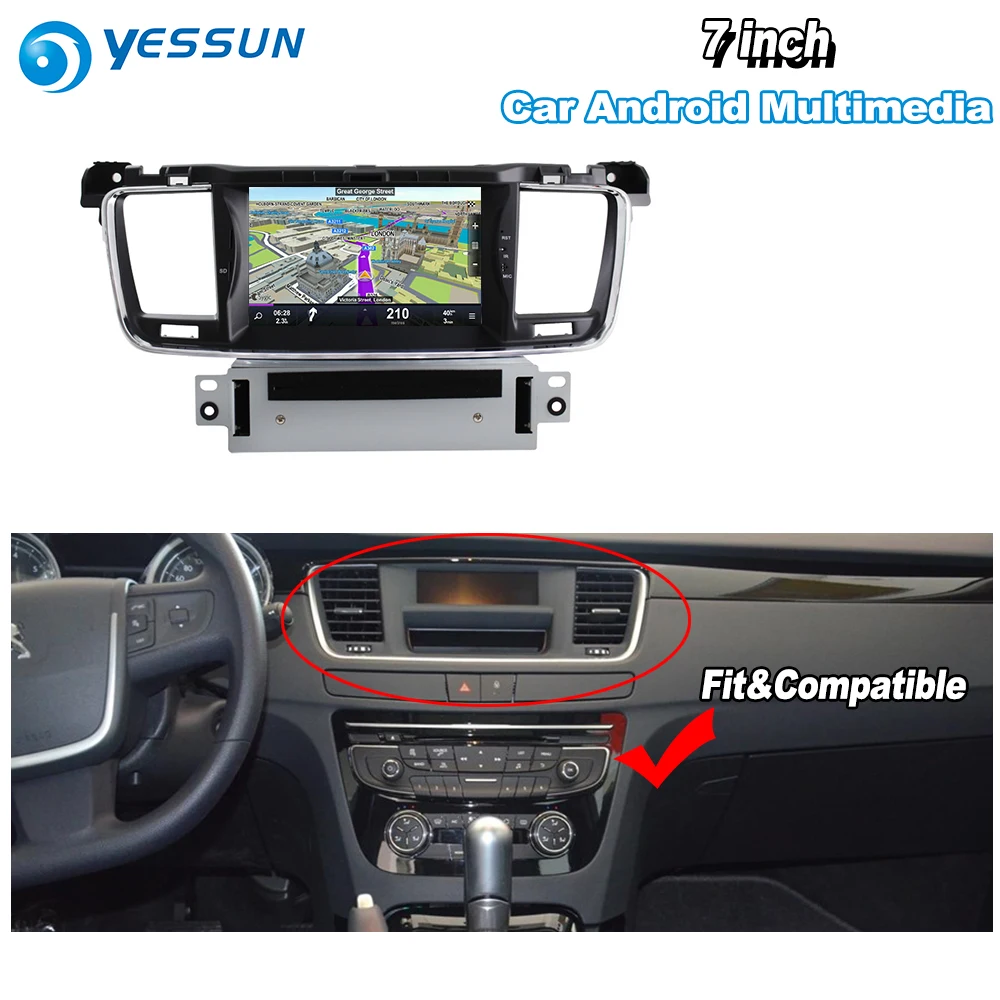 YESSUN для peugeot 508 2010~ автомобиль Android Carplay gps Navi карты навигации CD DVD плеер Радио стерео Мультимедиа BT HD экран