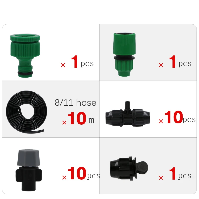 25 м 811 шланг капельного орошения Автоматическая микро система орошения сада спрей самополива наборы с регулируемой капельницей - Цвет: 10M 811