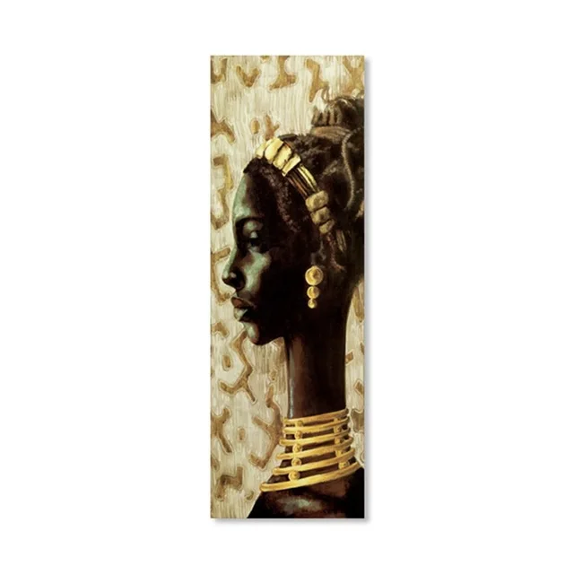 Настенные художественные холст домашний декор живопись красивая Африканская женщина Золото HD Печать Современные плакаты Куадрос модульные картины гостиная - Цвет: YXCV2328-02