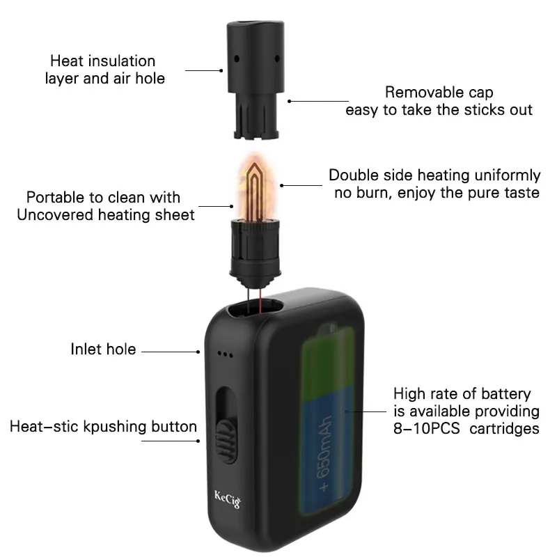 Newest Kamry KeCig 4.0 Heating Vape mod Vaporizer Original