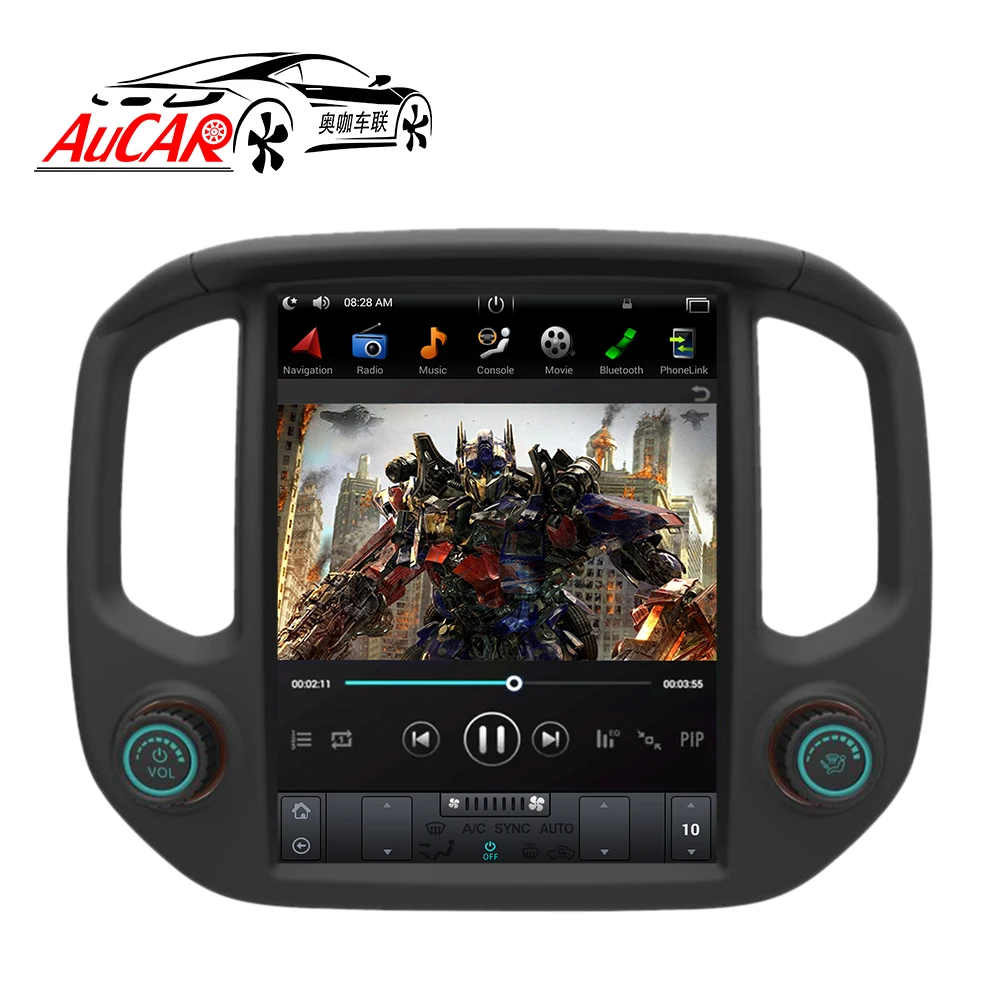 Автомобильный DVD проигрыватель AuCAR Tesla Style 12 1 дюйма Android 6 0 GPS навигация