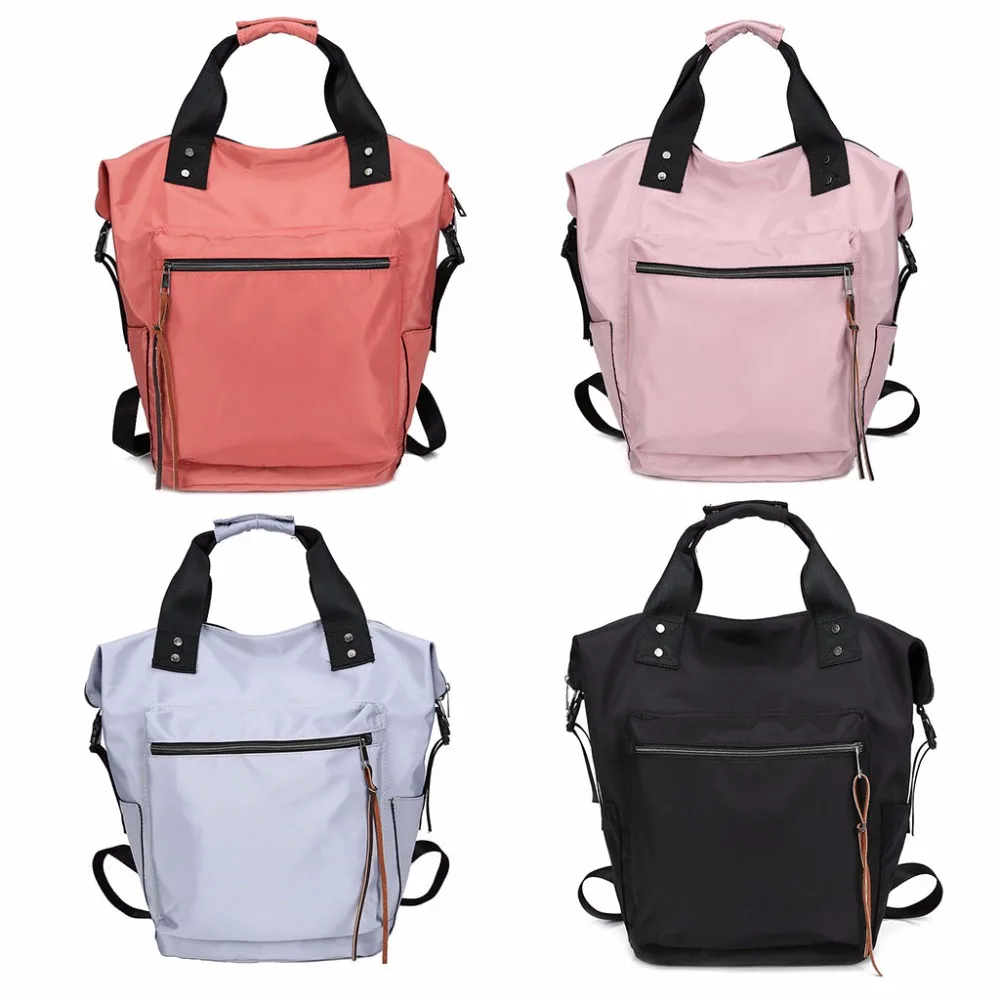 

Women Leather Backpacks For Teenage Girls Shoulder Bag Book Bags Female Student School Bag Nylon Rucksack 2018 THINKTHENDO