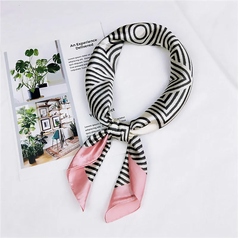 Small Square Silk Head Scarves Women Small Square Scarves Bag Scarf
