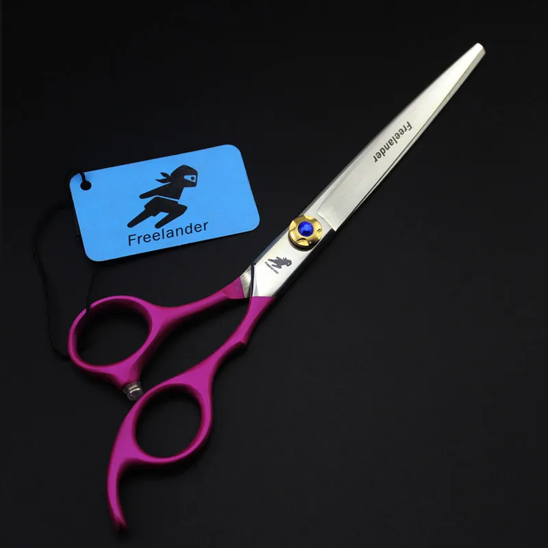 Freelander 7 inch Professional Hair Cutting Shears Pink Handle Clippers