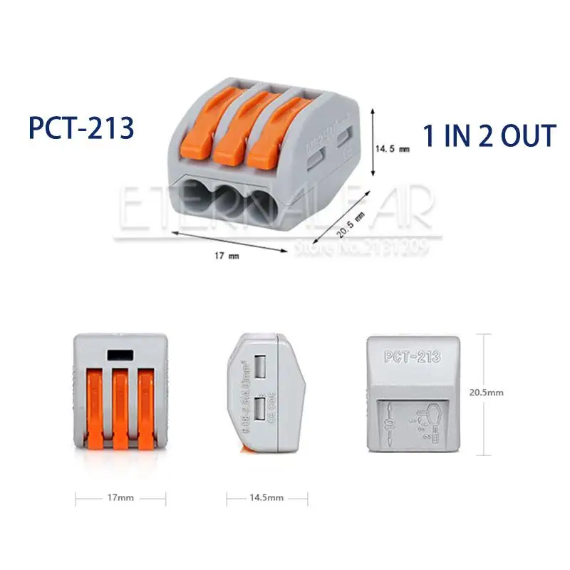 Тип PCT-212 32A 250V 4KV Многофункциональный быстрый соединитель провода 28-12AGW водонепроницаемый BV VR 213 SPL-2 нажимной клеммный блок