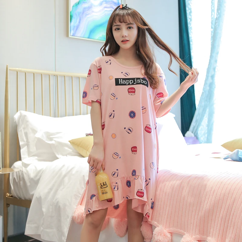 Women Nightgowns Summer Sleepwear Casual Night Dresses Plus size 5XL